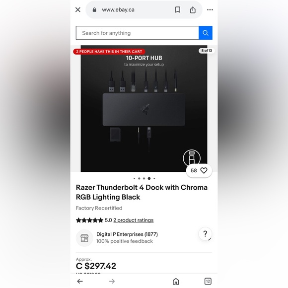 Razer Model No. : RC21-0169
Universal Dock
Rating : 20.0V --- 6.75A - Picture 9 of 14